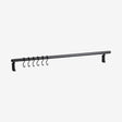 MALO hyllestang med 6 kroker - sort Nordal SHELVES