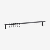MALO hyllestang med 6 kroker - sort Nordal SHELVES