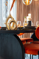 Lysestake Caya svart/gull liten Richmond Interiors Lysestake