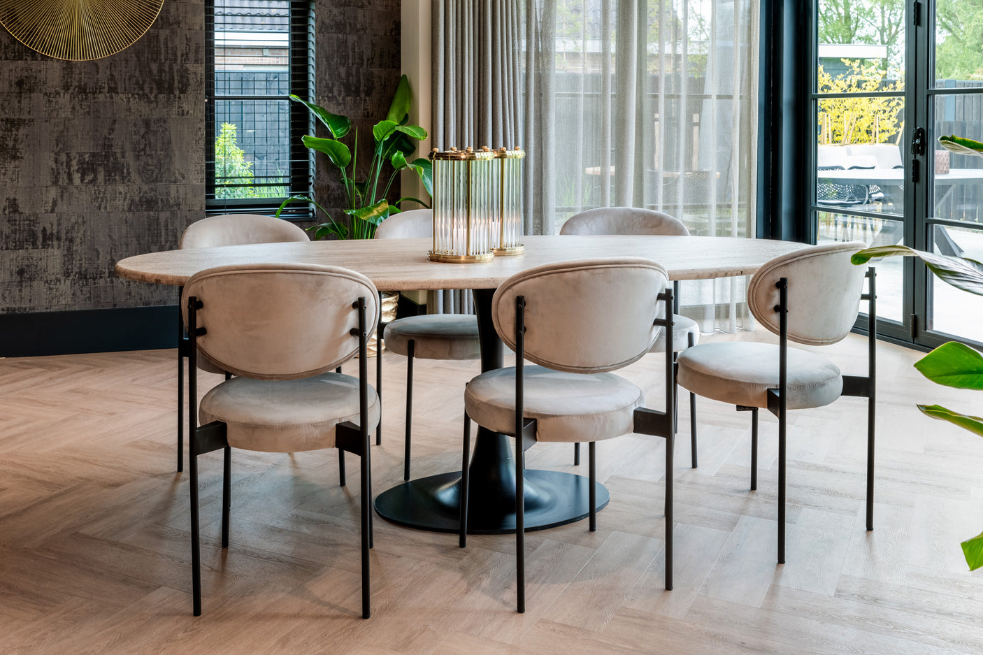 Spisebord Hampton svart oval 230 Richmond Interiors Spisebord