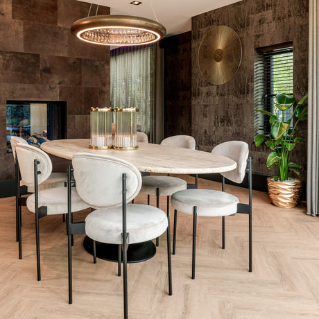 Spisebord Hampton svart oval 230 Richmond Interiors Spisebord