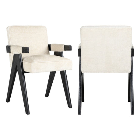 Spisestol Cooper hvit chenille Richmond Interiors Spisestol