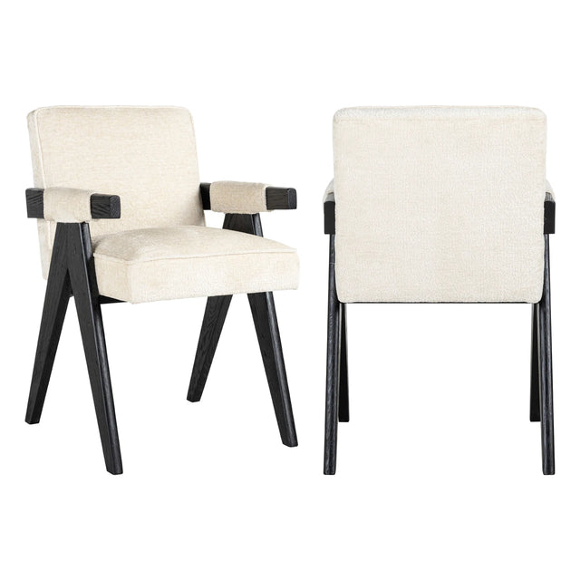 Spisestol Cooper hvit chenille Richmond Interiors Spisestol