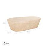 Salongbord Fictus beige 125 Richmond Interiors Sofabord
