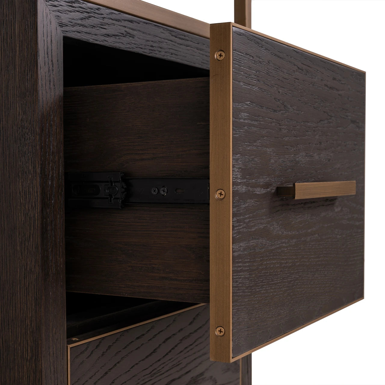 Utstillingsskap Carter brun lite 2 skuffer Richmond Interiors Vitrineskap