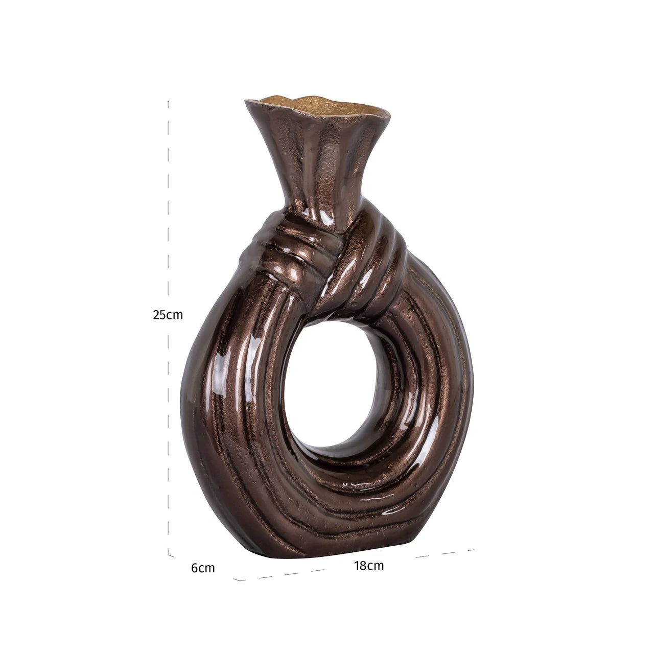 Vase Suen mørk brun liten Richmond Interiors Vase