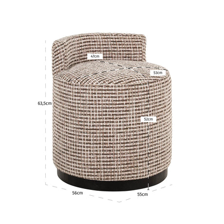 Spisestol Odette spesialtilpasset 55Ø brannhemmende Richmond Interiors Spisestol