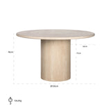 Spisebord Alexander Jones beige 130Ø Renaissance Richmond Interiors Spisebord
