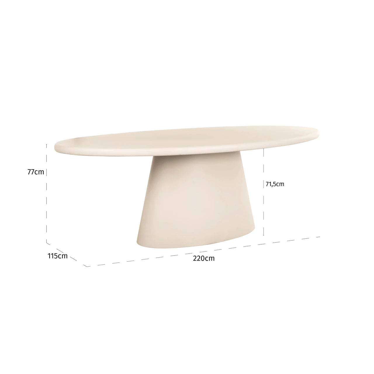 Spisebord Clayton beige 220 Richmond Interiors Spisebord