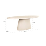 Spisebord Clayton beige 220 Richmond Interiors Spisebord