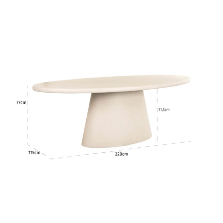 Spisebord Clayton beige 220 Richmond Interiors Spisebord