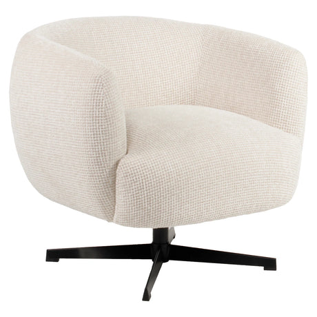 Lounge chair Estelle beige blockweave svingbar Richmond Interiors Lenestol