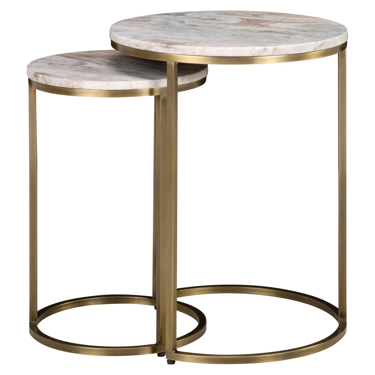 Endebord Bottega Blush beige sett med 2 Richmond Interiors Sidebord