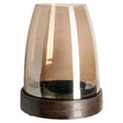Hurricane light Skye walnut Richmond Interiors Lanterne og lysglass