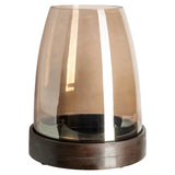 Hurricane light Skye walnut Richmond Interiors Lanterne og lysglass