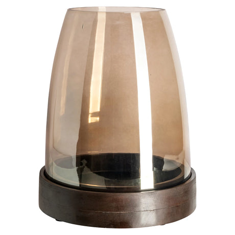 Hurricane light Skye walnut Richmond Interiors Lanterne og lysglass