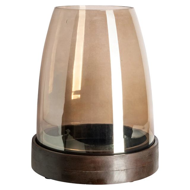 Hurricane light Skye walnut Richmond Interiors Lanterne og lysglass