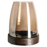 Hurricane light Skye walnut Richmond Interiors Lanterne og lysglass