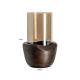 Hurricane light Jade valnøtt liten Richmond Interiors Lanterne og lysglass