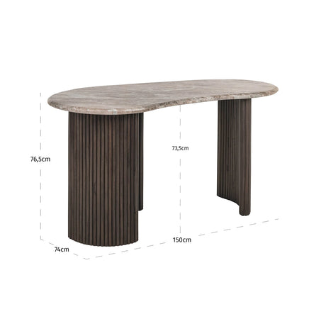Desk Rashford Blush beige Richmond Interiors Skrivebord