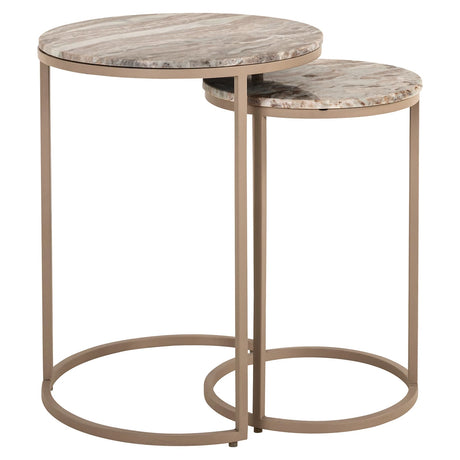 Endebord Fairfax leire sett med 2 Richmond Interiors Sidebord