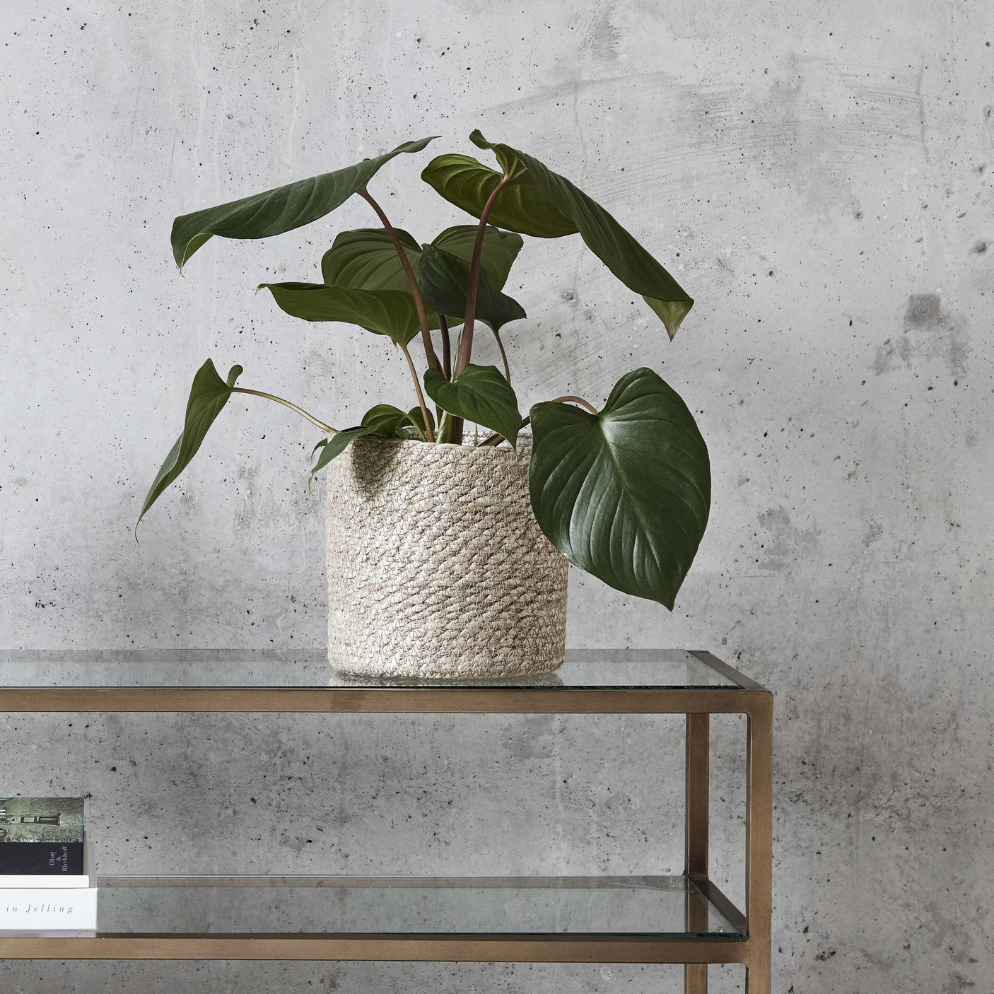 Urtepotter i jute - ø18 cm - natur Nordal INDOOR POT