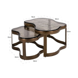 Salongbord Fairfield messing antikk Sett med 2 Richmond Interiors Sofabord