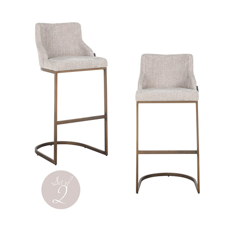 Barkrakk Bolton natural renegade sett med 2 Richmond Interiors Barstol