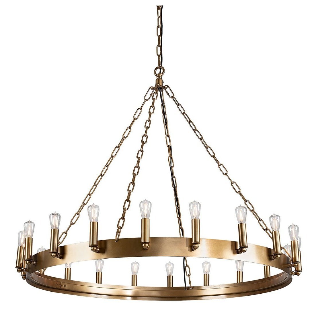 CROWN Brass Artwood Taklampe