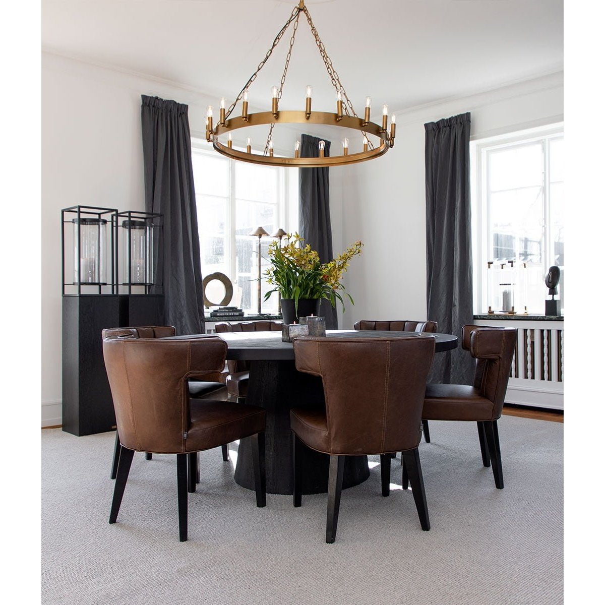 CROWN Brass Artwood Taklampe