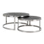 Salongbord Blackbone Silver sort rustikk sett med 2 Richmond Interiors Sofabord