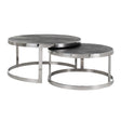 Salongbord Blackbone Silver sort rustikk sett med 2 Richmond Interiors Sofabord