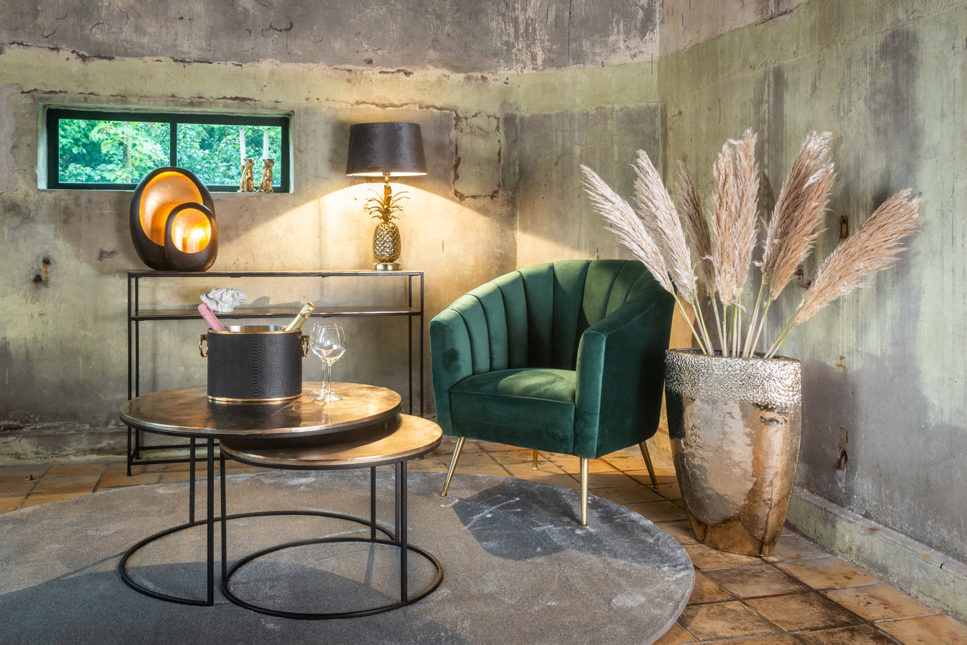 Console Chandon champagne gull Richmond Interiors Konsollbord