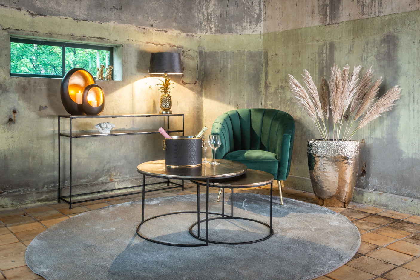 Console Chandon champagne gull Richmond Interiors Konsollbord