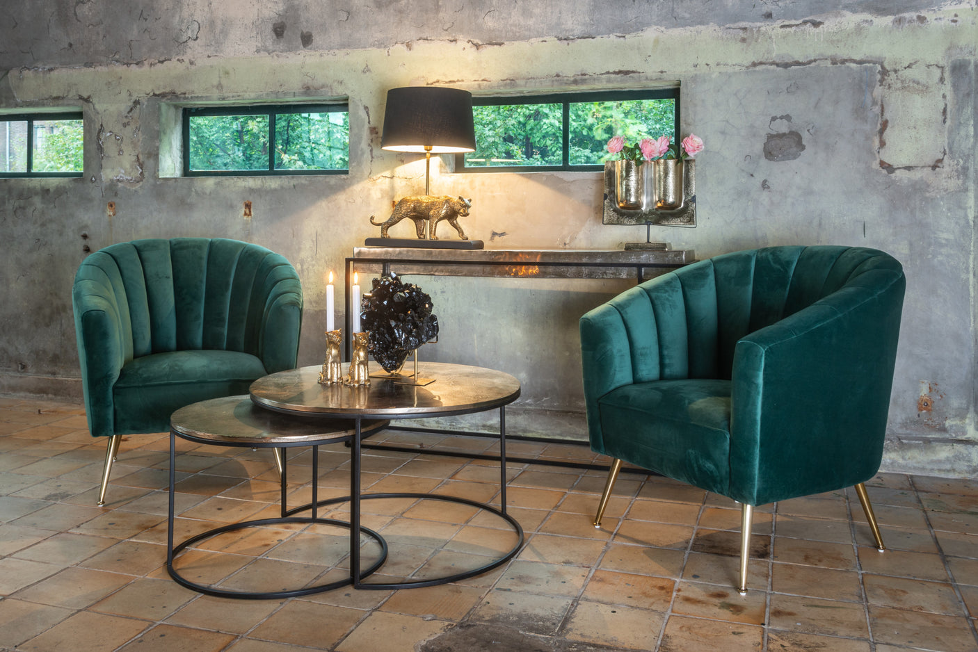 Console Chandon champagne gull Richmond Interiors Konsollbord