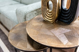 Endebord Tulum børstet gull sett med 2 Richmond Interiors Sidebord