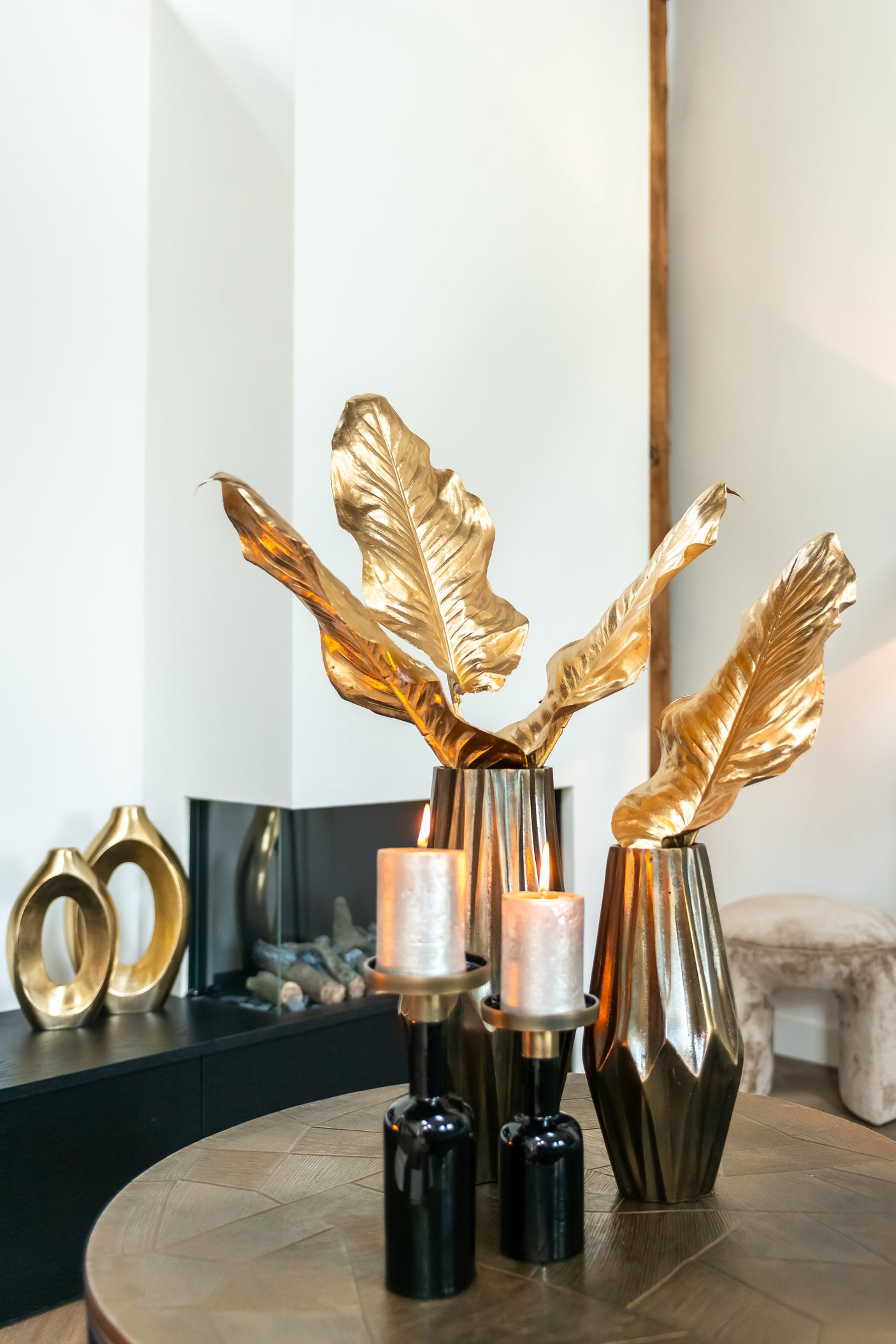 Vase Alma børstet gull liten Richmond Interiors Vase