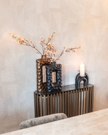 Lysestake Livi svart/gull stor Richmond Interiors Lysestake