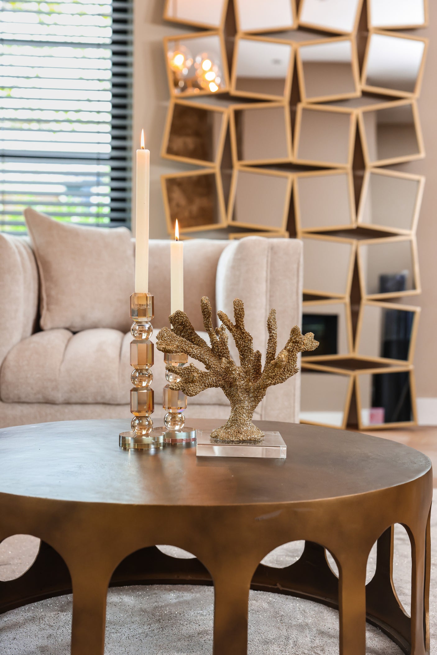 Salongbord Du Pont børstet gull Richmond Interiors Sofabord