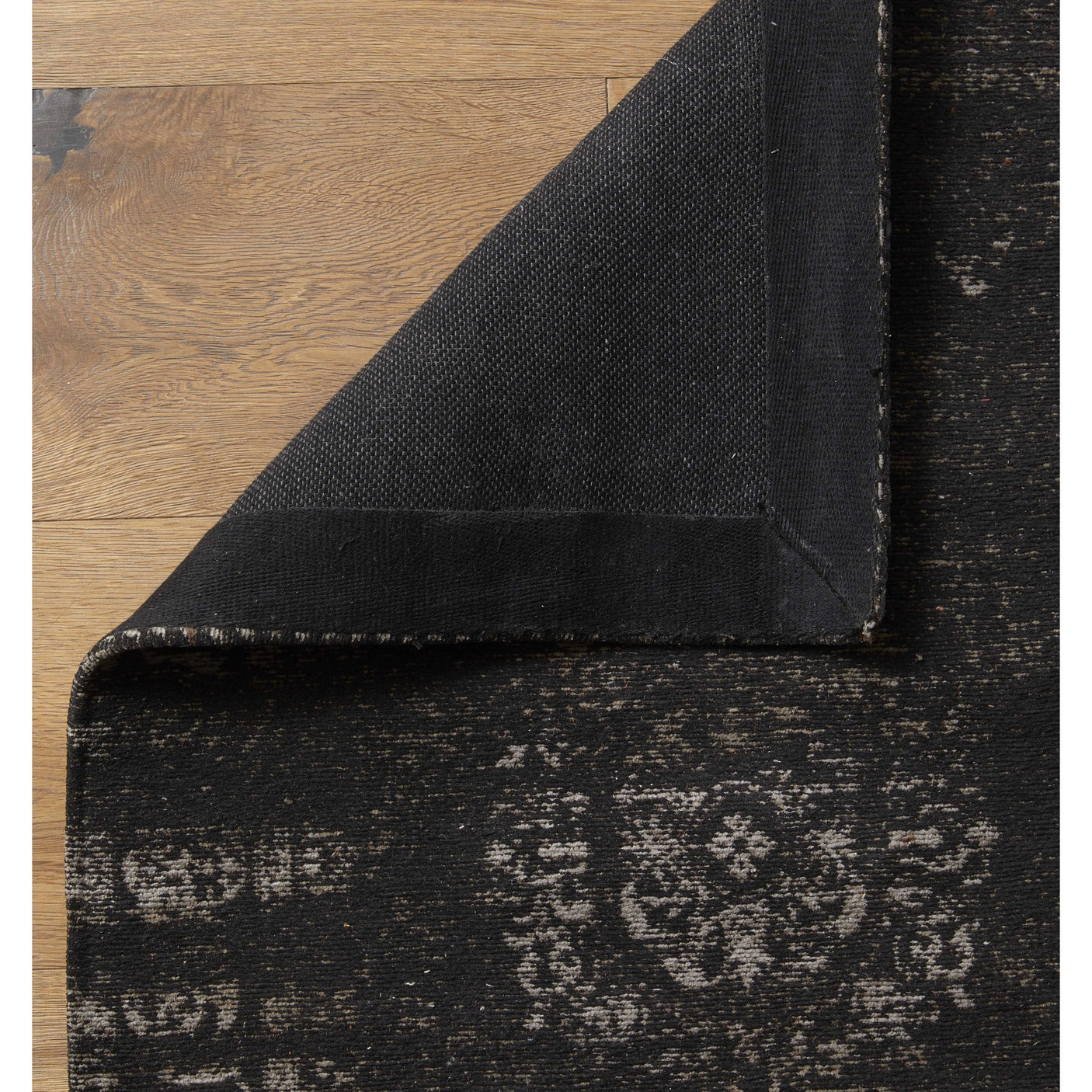 GRAND vevd bomullsmatte, 60x90 - mørkgrå/sort Nordal CARPETS
