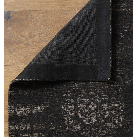 GRAND vevd bomullsmatte, 60x90 - mørkgrå/sort Nordal CARPETS