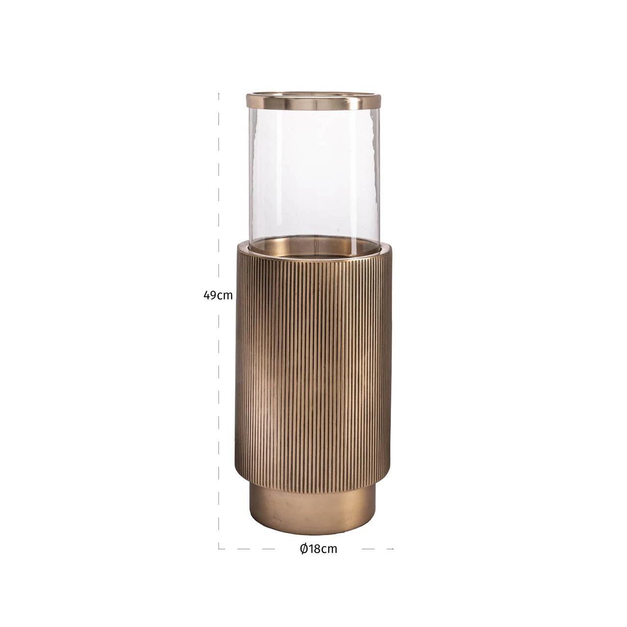 Hurricane light Soreli messing antikk Richmond Interiors Lanterne og lysglass