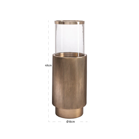 Hurricane light Soreli messing antikk Richmond Interiors Lanterne og lysglass