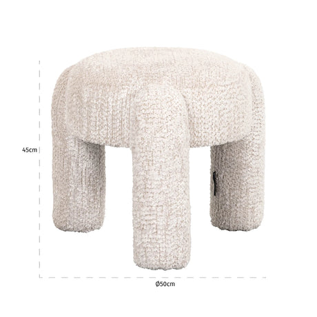 Puff og fotskammel Holly nydelig krem Richmond Interiors Pall