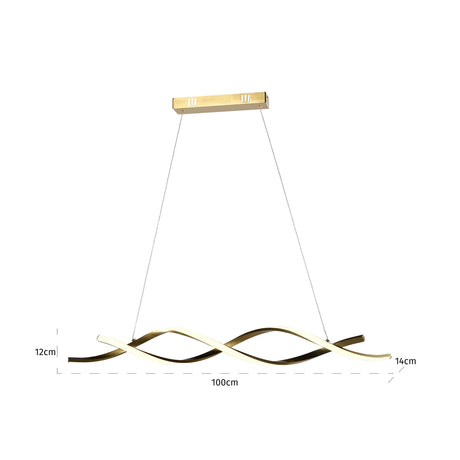 Lysekrone Lorine børstet gull Richmond Interiors Taklampe