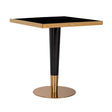 Bord til bistro Can Roca svart/gull 70x70 Richmond Interiors Bordlampe