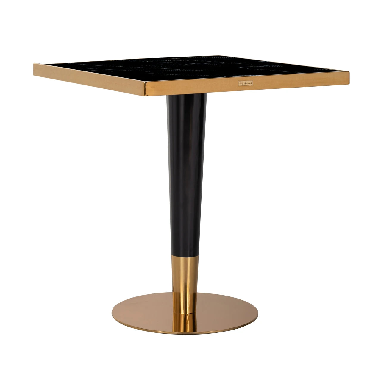 Bord til bistro Can Roca svart/gull 70x70 Richmond Interiors Bordlampe