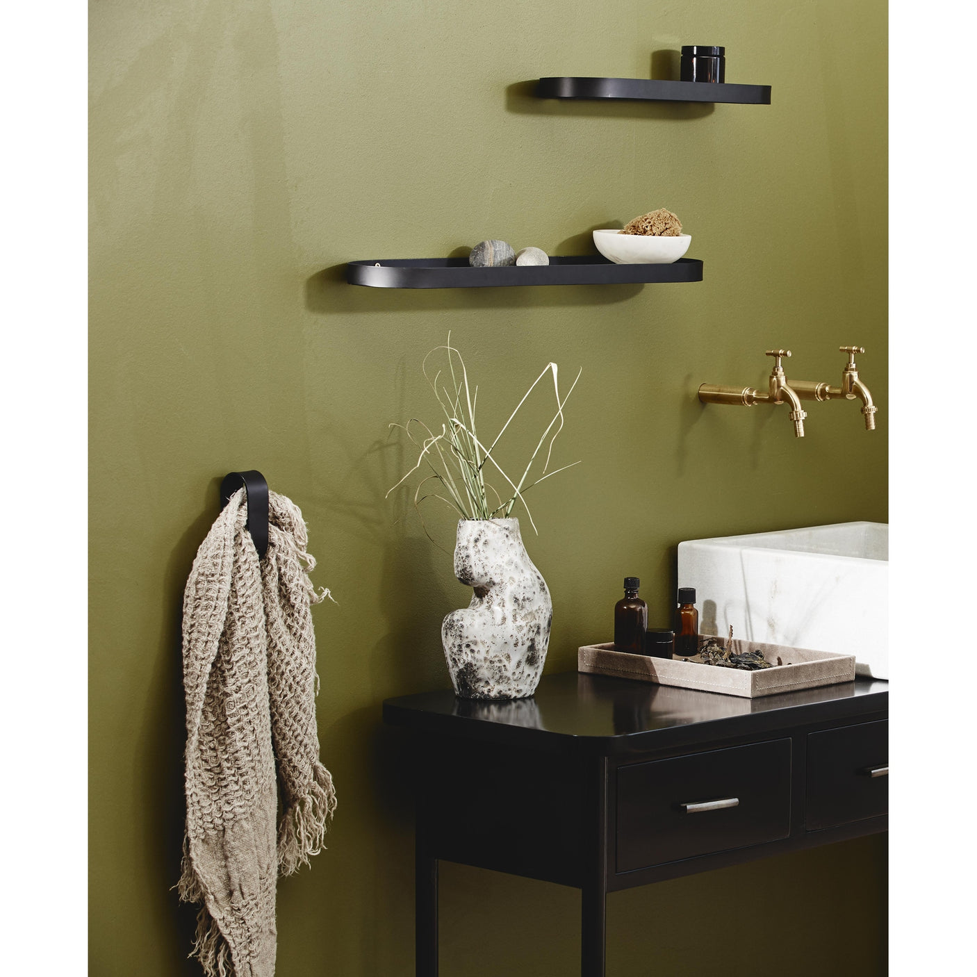 SOTRA håndkleholder i rustfritt stål - H10,5 cm - sort Nordal BATHROOM A