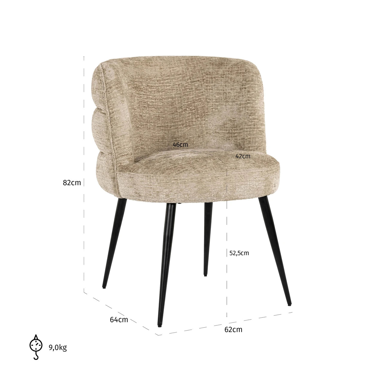 Spisestuestol Stella desert fusion brannhemmende Richmond Interiors Spisestol