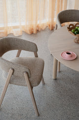 Barnaby lenestol mørk beige/whitewash Rowico Lenestol